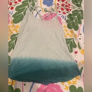 American Eagle Green Ombré Strappy Tank Top